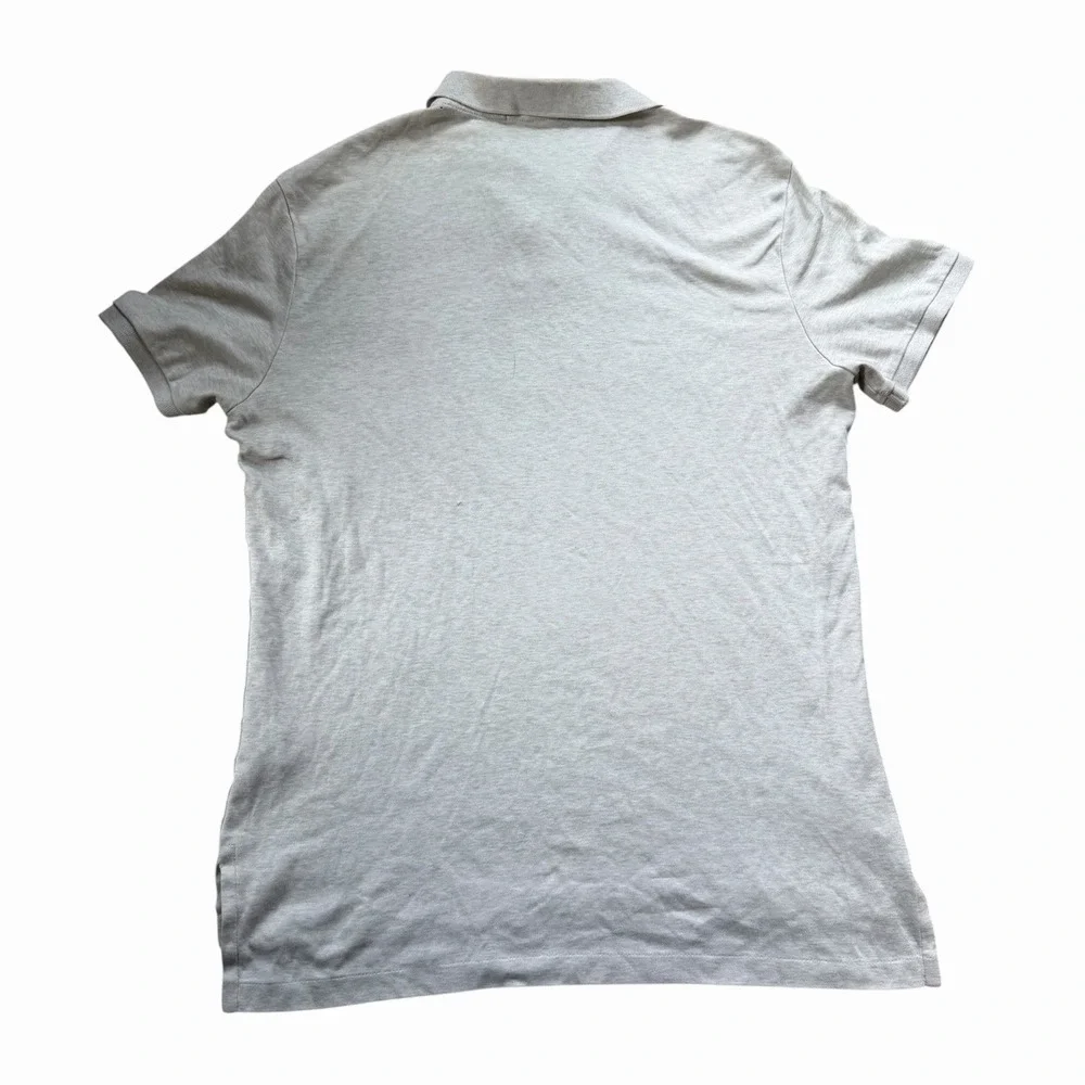 Polo Ralph Lauren Men's Oatmeal‎ Knit Polo Short Size Large Soft 100% Cotton